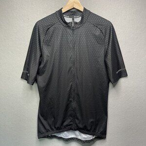 Cuore Giant Mens Cycling Jersey 2XL Black Full Zip Short Sleeve Lightweight